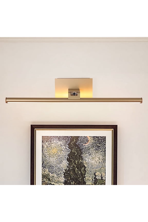 Modern Adjustable LED Picture Light with USB and Remote, Sand Gold