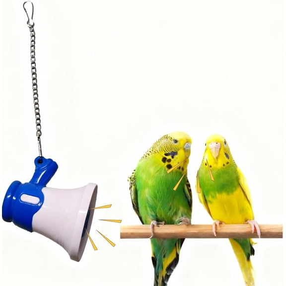 Parrot Voice Recorder Toy with Chew-Resistant Case, Interactive Bird Speech Trainer