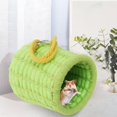 thumbnail image 1 of Parrot Warm Nest House Hanging Cotton Thick Cage Cave Hammock Bed Budgie Shed Hut for Parakeet Rats Lovebird Bird Hammock - Green lanyard, 1 of 8
