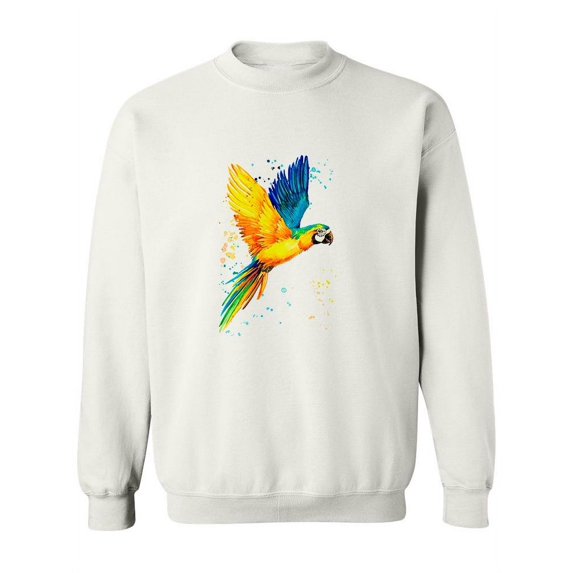 Parrot Watercolor Design Sweatshirt Women -Image by Shutterstock, Female x-Large