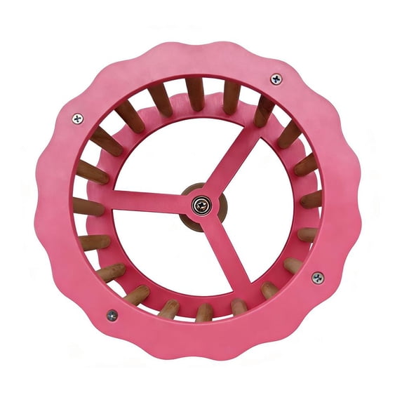 Parrot Wheel-Bird Stand Perch Toy,Interactive Rocking Parakeet Toy and Perch, Wooden Exercise Wheel Cockatiel Toys, Intelligence Puzzle Enrichment Toys,Bird Playground Play Stands,Cage Accessories