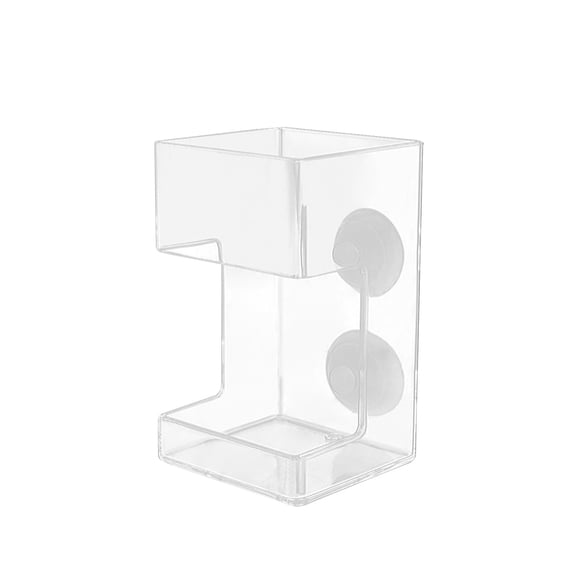 Parrotfish Turtle Fish Tank,Fish Food Feeder Acrylic Fish Tank Feeder with Suction Cup Square Fish Feeder Dish Fish Feeding Ring Aquarium Fish Feeding Tube Station Floating Food Tray Feeder