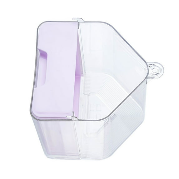 Parrots Bird Bath Cage Accessory Clear Spacious Bathtub with Convenient Drawer for Cockatiels Parakeets and Conures