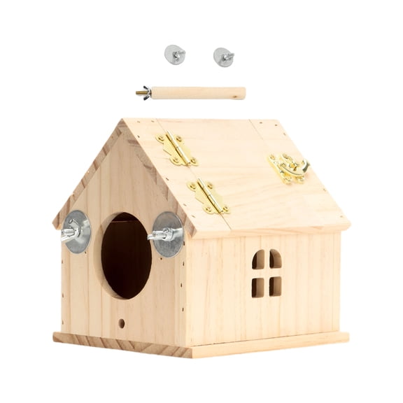 Parrots Breeding Box Outdoor Garden Bird Nestings Box Handmade Birdhouses for Pet Owners and Bird Enthusiasts