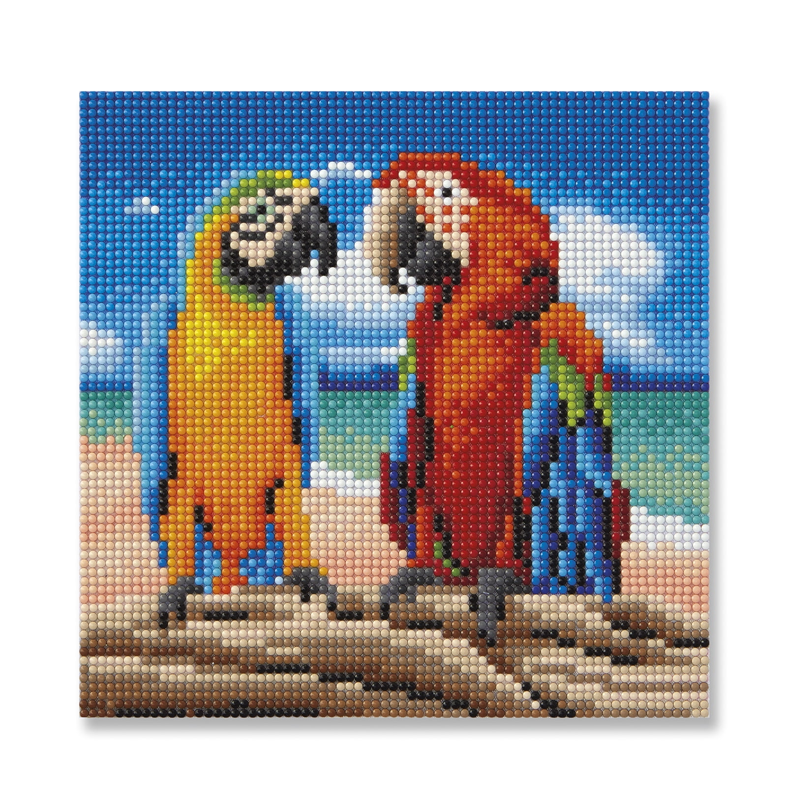 Parrots Painting Diamond Art Kit by Make Market – Full Drill with Gems & Tools - 8" x 8" Canvas - 6 Pack
