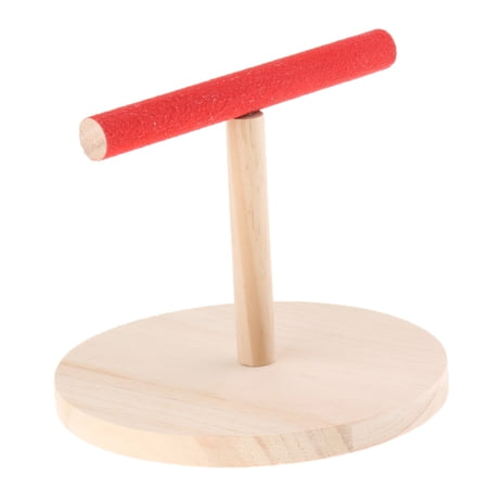 Parrots Playground Wooden Perch Gym Training Stand Bird Exercise Toy Large