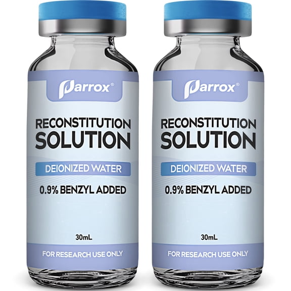 Parrox Laboratory Water Solution – 2 × 30mL Glass Vials | High-Purity Deionized Water for Laboratory & Industrial Use