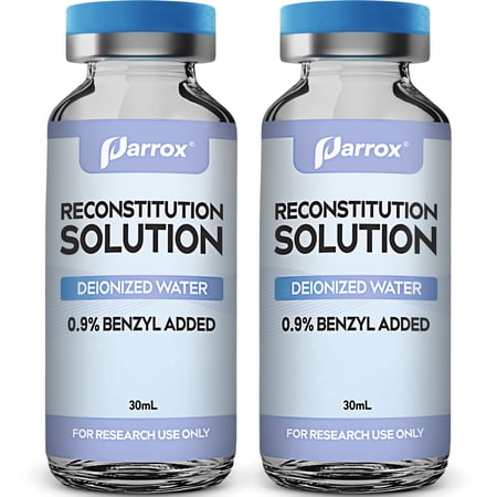 Parrox Laboratory Water Solution – 2 × 30mL Glass Vials | High-Purity Deionized Water for Laboratory & Industrial Use (2 Pack)