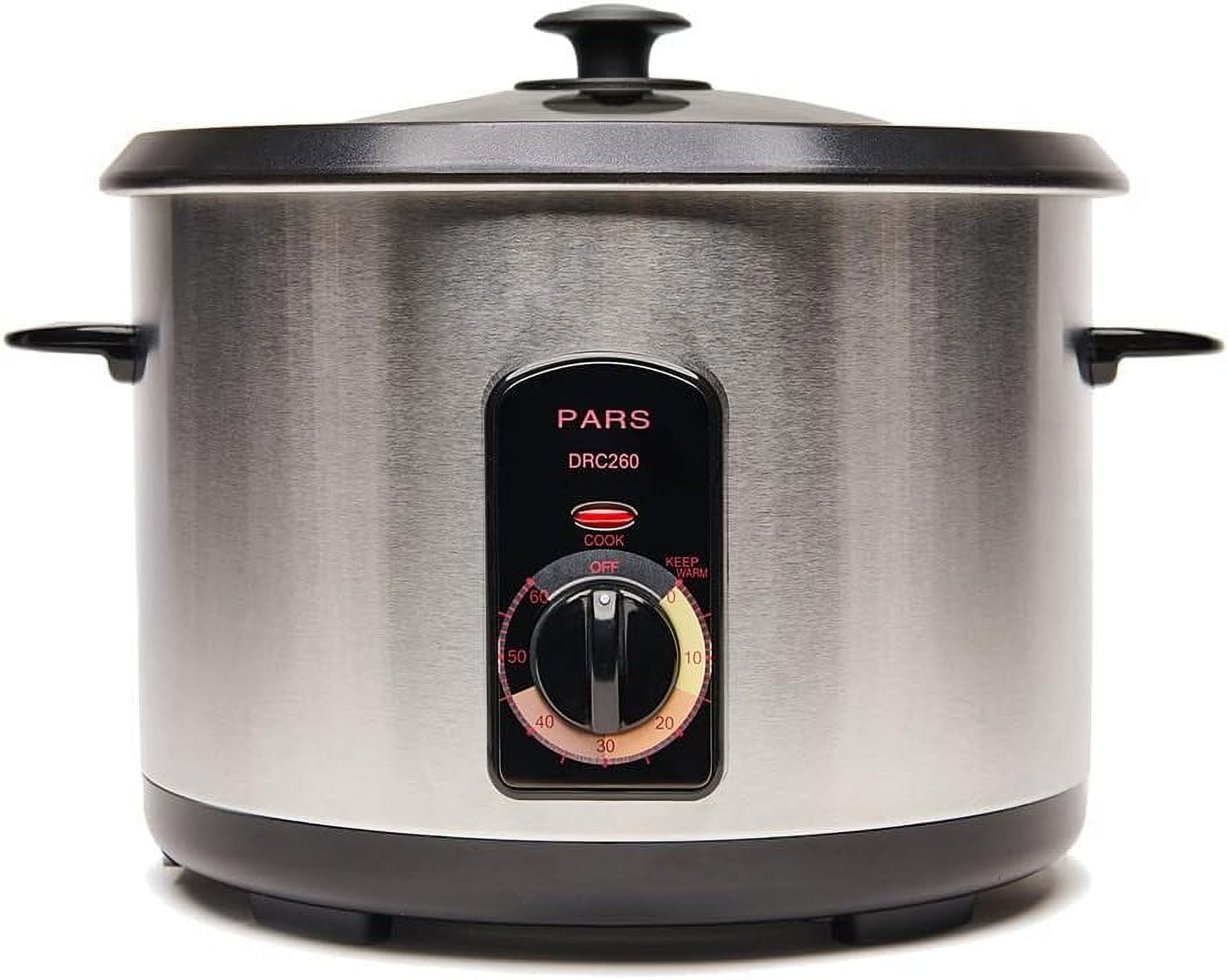 Pars Automatic Cuociriso MID Per Cucina - Capacità 5 Tazze, Pentola Antiaderente, Timer E Vasca Estraibile, Robusto E Pratico