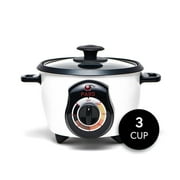 Pars Persian 3 Cup Stainless Steel Automatic Electric Steamed Rice Cooker Maker