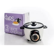 Pars Persian 3 Cup Stainless Steel Automatic Electric Steamed Rice Cooker Maker