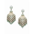 thumbnail image 1 of Parshwa Creations Antique Gold Tone Embellished With Pearls & Meenakaari Dangle Earring For Women, 1 of 7