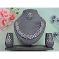 thumbnail image 1 of Parshwa Creations Exquisite Indian Bollywood Wedding Silver Plated Kundan Jewelry Choker Necklace Set, 1 of 2