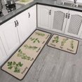 thumbnail image 1 of Parsley Sage Tarragon Mint Rosemary Decorative Kitchen Mats Set Of 2, Seasonal Holiday Party Low-Profile Floor Mat for Home Kitchen - 17x47 and 17x30 Inch, 1 of 7