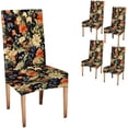 thumbnail image 1 of Parson Chair Covers,Floral Pattern Stretch Parsons Chair Slipcovers 4 Universal Removable Washable Chair Seat Covers Protector for Dining Room Kitchen Hotel, 1 of 6