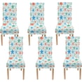 thumbnail image 1 of Parson Chair Covers Stretch Washable Plaid Spring Wildflowers Dining Chair Slipcovers Pink Spandex Removable Chair Protectors Covers for Banquet Ceremony Wedding,Set of 4, 1 of 6