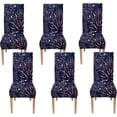 thumbnail image 1 of Parson Chair Covers Stretch Washable Plaid Spring Wildflowers Dining Chair Slipcovers Pink Spandex Removable Chair Protectors Covers for Banquet Ceremony Wedding,Set of 4, 1 of 6