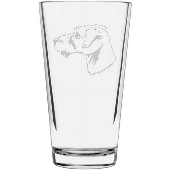 Parson Russell Terrier Dog Themed Etched All Purpose 16oz Libbey Pint Glass