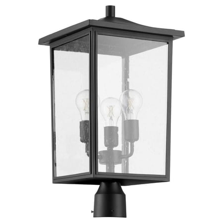 Parson's Land Drove 3 Light Outdoor Post Lantern in Transitional Style 11 inches Wide By 21.5 inches High-Noir Finish Bailey Street Home