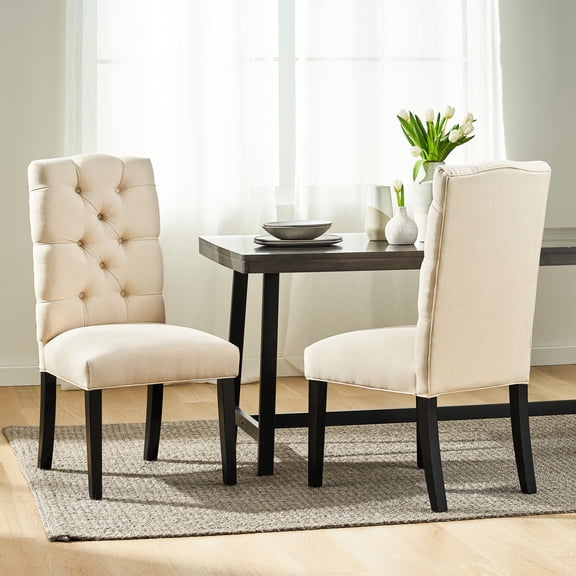 Parsons Chair Set | Traditional - Modern Features for Dining | Tufted Fabric Work | Solve the Shortage of Nice - looking Chairs