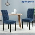 thumbnail image 1 of Parsons Fabric Upholstered Tufted Dining Chair, Blue, Set of 2, 1 of 7