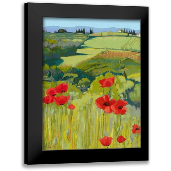Parsons, Jane Henry 12x14 Black Modern Framed Museum Art Print Titled - Field of Poppies