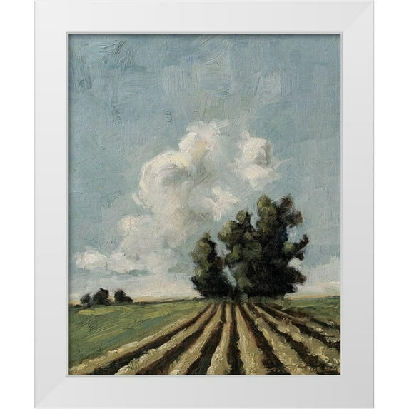 Parsons, Marian 26x32 White Modern Wood Framed Museum Art Print Titled - Copse of Trees