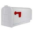 thumbnail image 1 of Gibraltar Mailboxes White Parson Medium Post Mount Polypropylene Rural Mailbox, PL10W0201, 1 of 3