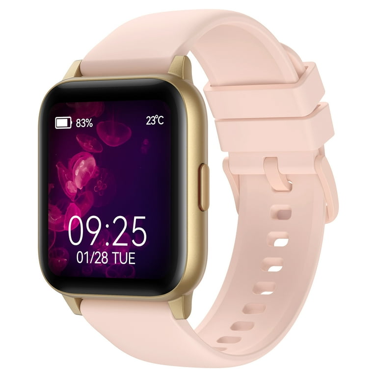Parsonver Smart Watch 5ATM Waterproof Fitness Watch for Swimming with 16 Sports Modes LW45 Pink