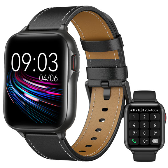 Parsonver Smart Watch Answer/Make Call, Heart Rate//Sleep Monitor for Android iPhone, Black