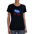 thumbnail image 1 of Part 4Th Of July Shaped T-Shirt Women -Image by Shutterstock, Female XX-Large, 1 of 4