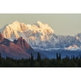 thumbnail image 1 of Part of the Alaska Range next to Denali,  viewed from the Parks Highway, Interior Alaska; Alaska, United States of America Poster Print by Doug Lindstrand / Design Pics (34 x 22), 1 of 3