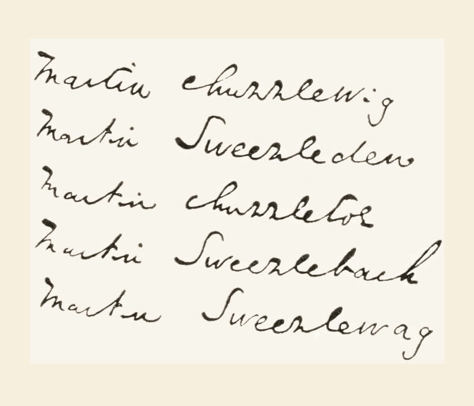 Part Of Dickens Manuscript Notes Re The Name Of His Hero For Martin Chuzzlewit Charles John Huffam Dickens 1812 Canvas Art - Ken Welsh Design Pics (15 x 13)