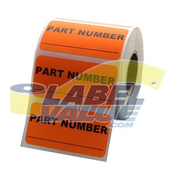 Part Number Inventory Labels 2" x 1"