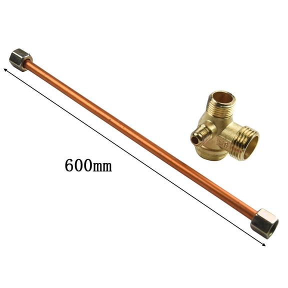 Part Replacement Check Valve Tube Air Compressor Part Tube Length 600Mm Hex Nut Size 9Mm High Quality Material Practical To Use