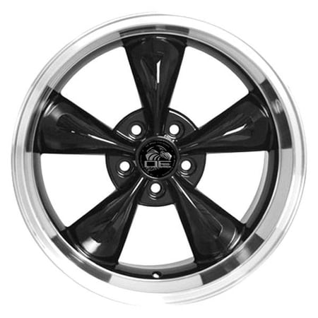Part Synergy 18" Rim Fits 1994-2004 Ford Mustang(Rear) Machined Lip Black 18x10 Aluminum Wheel