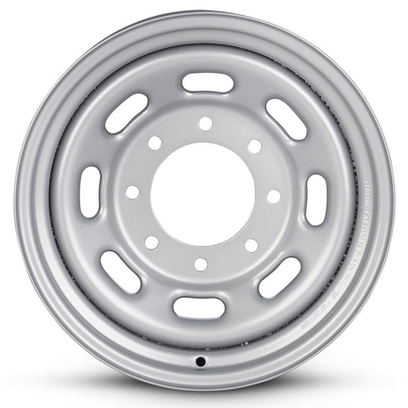 Part Synergy Replacement for 16x7 inch Wheel for Ford F350SD (99-04) Silver Painted Steel Rim