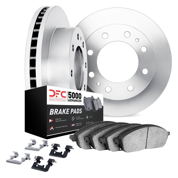 Part Synergy Replacement for Chevy Express 2003-2020 Plain Front Brake Kit Cast Iron Without Calipers Cast Iron Silver