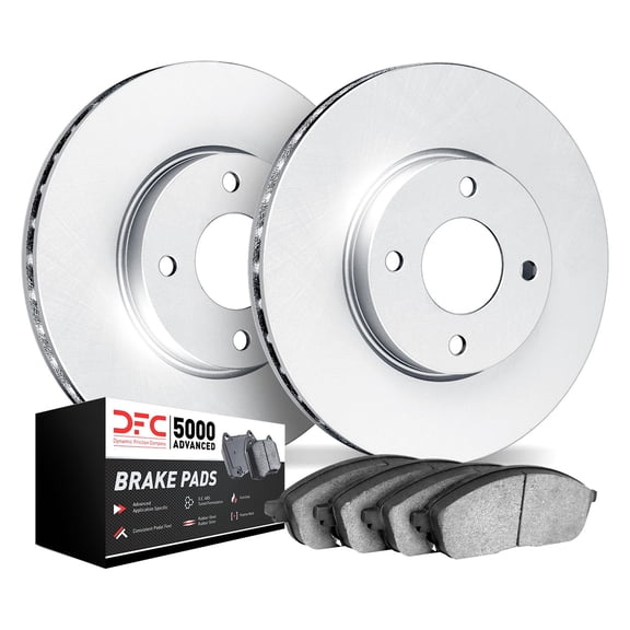 Part Synergy Replacement for Honda Civic Si 1990-1995 GEO-KIT 5000 Plain Front Brake Kit Cast Iron Silver