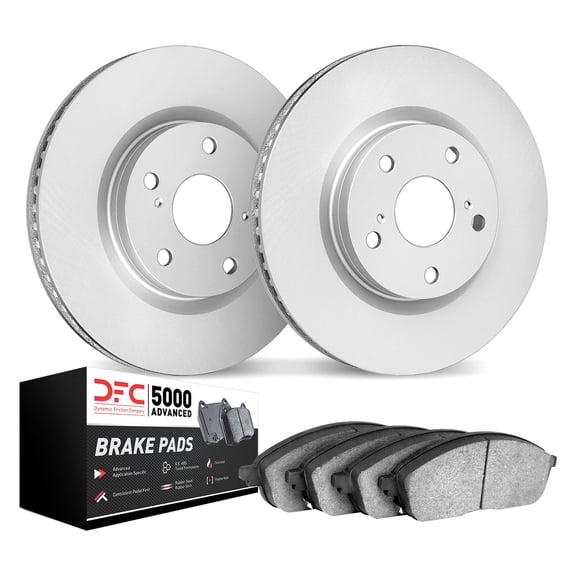 Part Synergy Replacement for Lincoln MKS 2011-2012 Plain Front Brake Kit Cast Iron Cast Iron Silver