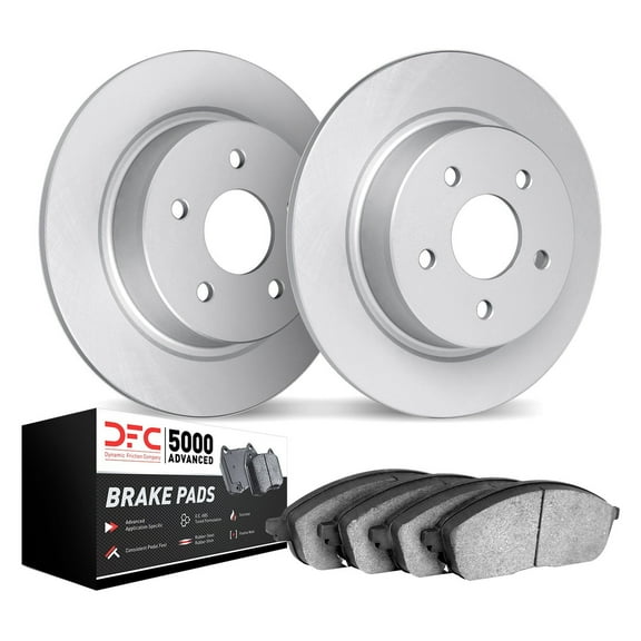 Part Synergy Replacement for Pontiac G5 2007-2010 GEO-KIT 5000 Plain Rear Brake Kit Cast Iron Silver