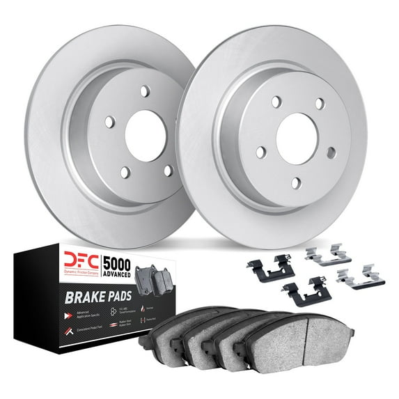 Part Synergy Replacement for Pontiac G5 2007 Plain Rear Brake Kit Cast Iron & Ceramic Cast Iron & Ceramic Silver