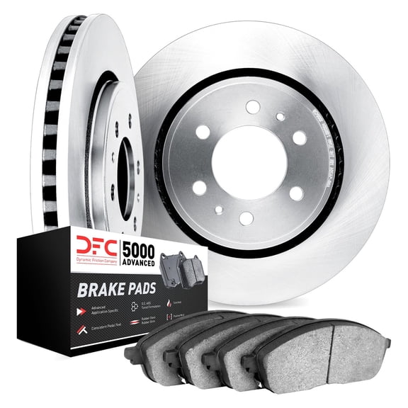 Part Synergy Replacement for Toyota FJ Cruiser 2007-2014 Plain Front Brake Kit Cast Iron Without Calipers Cast Iron Silver
