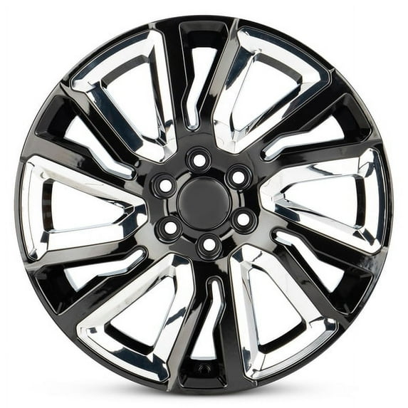 Part Synergy Replacement for Wheel For 2007-2014 GMC Yukon XL 1500 22 Inch Black Alloy Rim