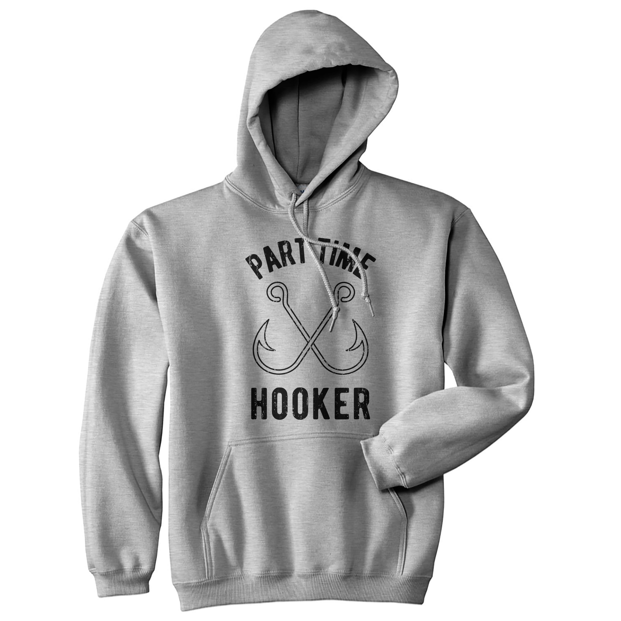 Part Time Hooker Hoodie Funny Father's Day Fishing Graphic