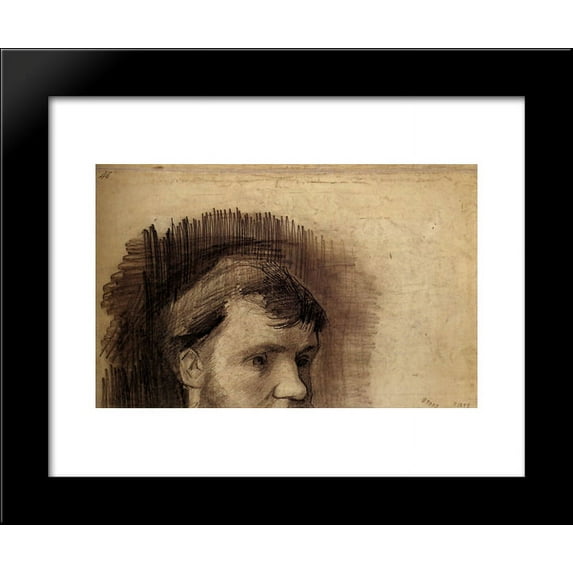 Part of a Portrait of Anthon van Rappard 20x24 Framed Art Print by Vincent van Gogh
