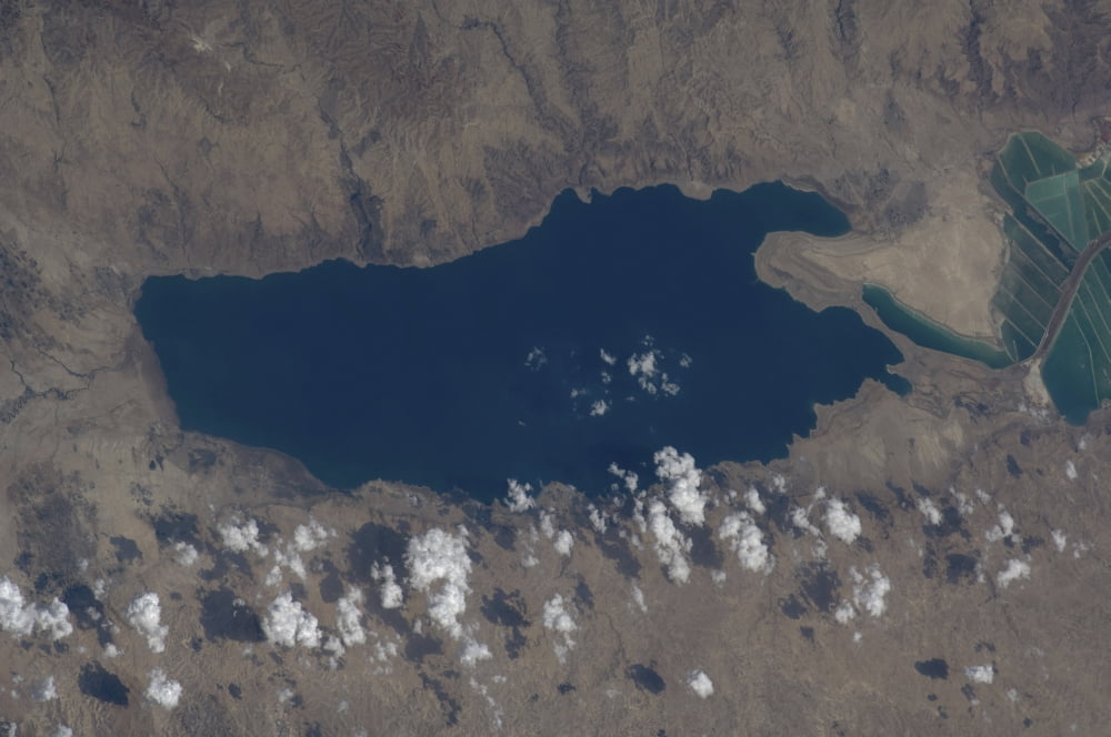 Part of the Dead Sea and parts of Israel and Jordan Canvas Art - Stocktrek Images (34 x 23)