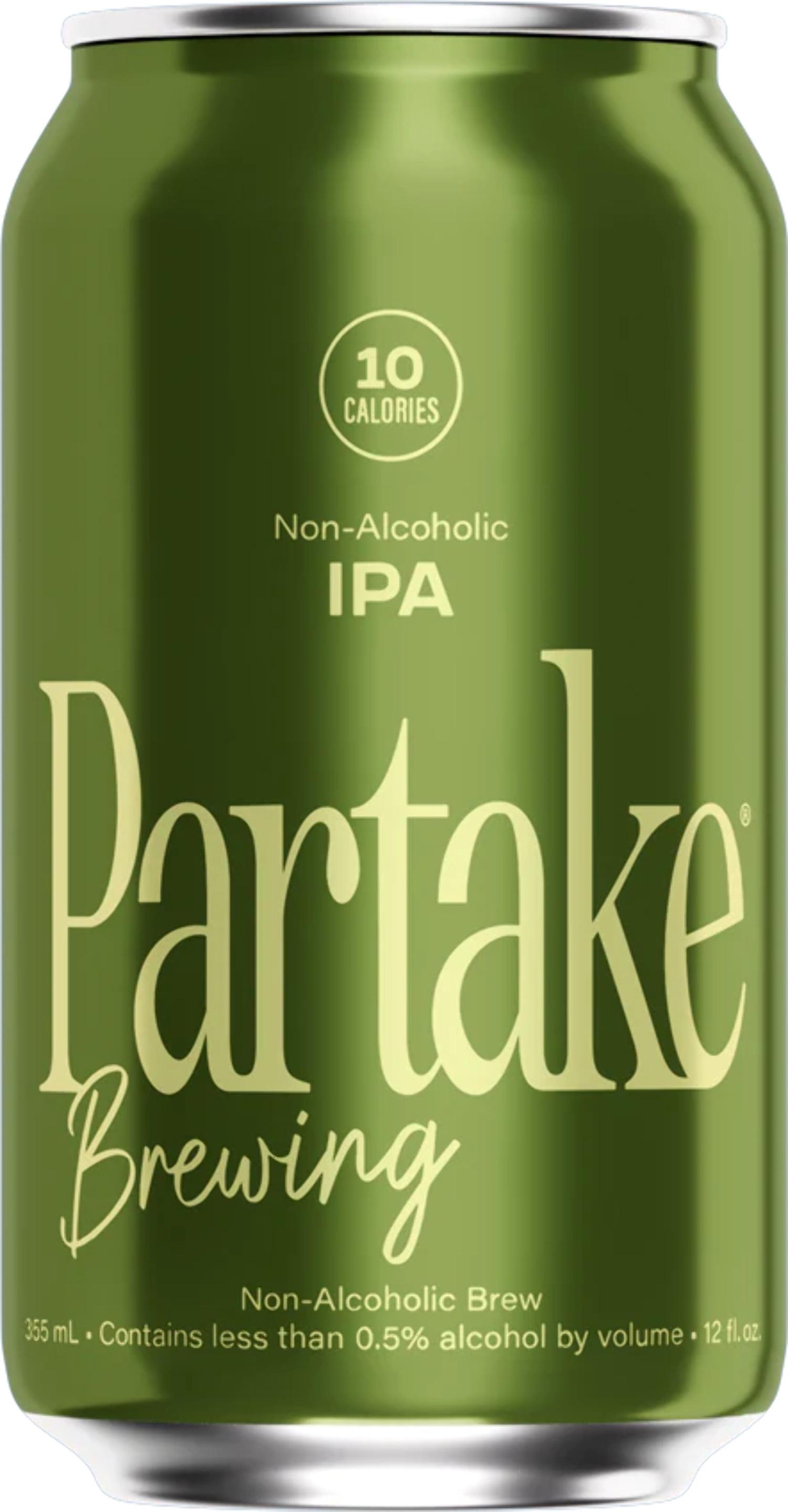 Partake Non Alcoholic Craft Brew, IPA, 12 Pack 12oz Cans, Low Calorie