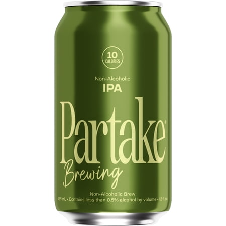 Partake Non Alcoholic Craft Brew, IPA, 24 Pack - 12oz Cans, Low Calorie, Low Carb