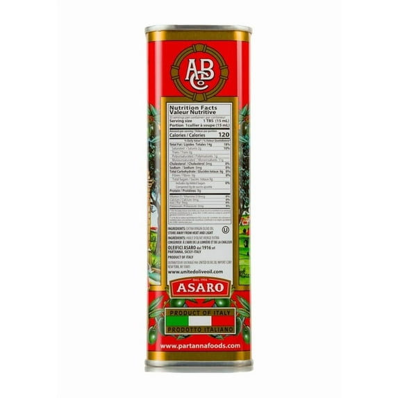 Partanna Robust Extra Virgin Olive Oil - Premium Castelvetrano Olive Oil - Harvested in Sicily - Pure Authentic Italian - Monovarietal - Rich in Flavor - First Cold Pressed - 16.9 fl oz (500 ML) Tin